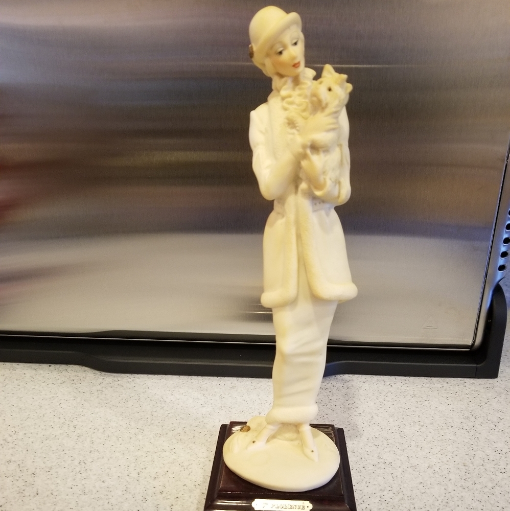 Giuseppe Armani Young Lady with Yorkshire Capodimonte Figurine